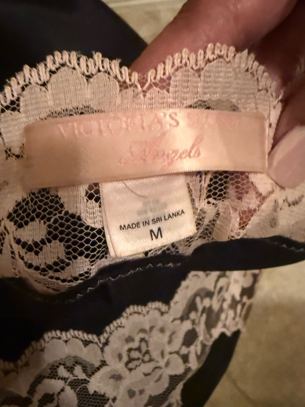 Victoria's Secret Black Chemise with Blush Lace - Picture 5 of 6